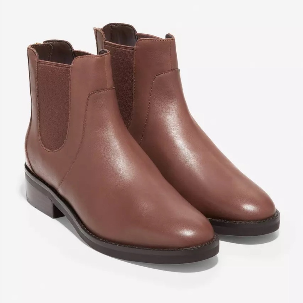 Cole Haan Women's Reid WaterProof Ankle Bootie W23212 Chestnut Size 8